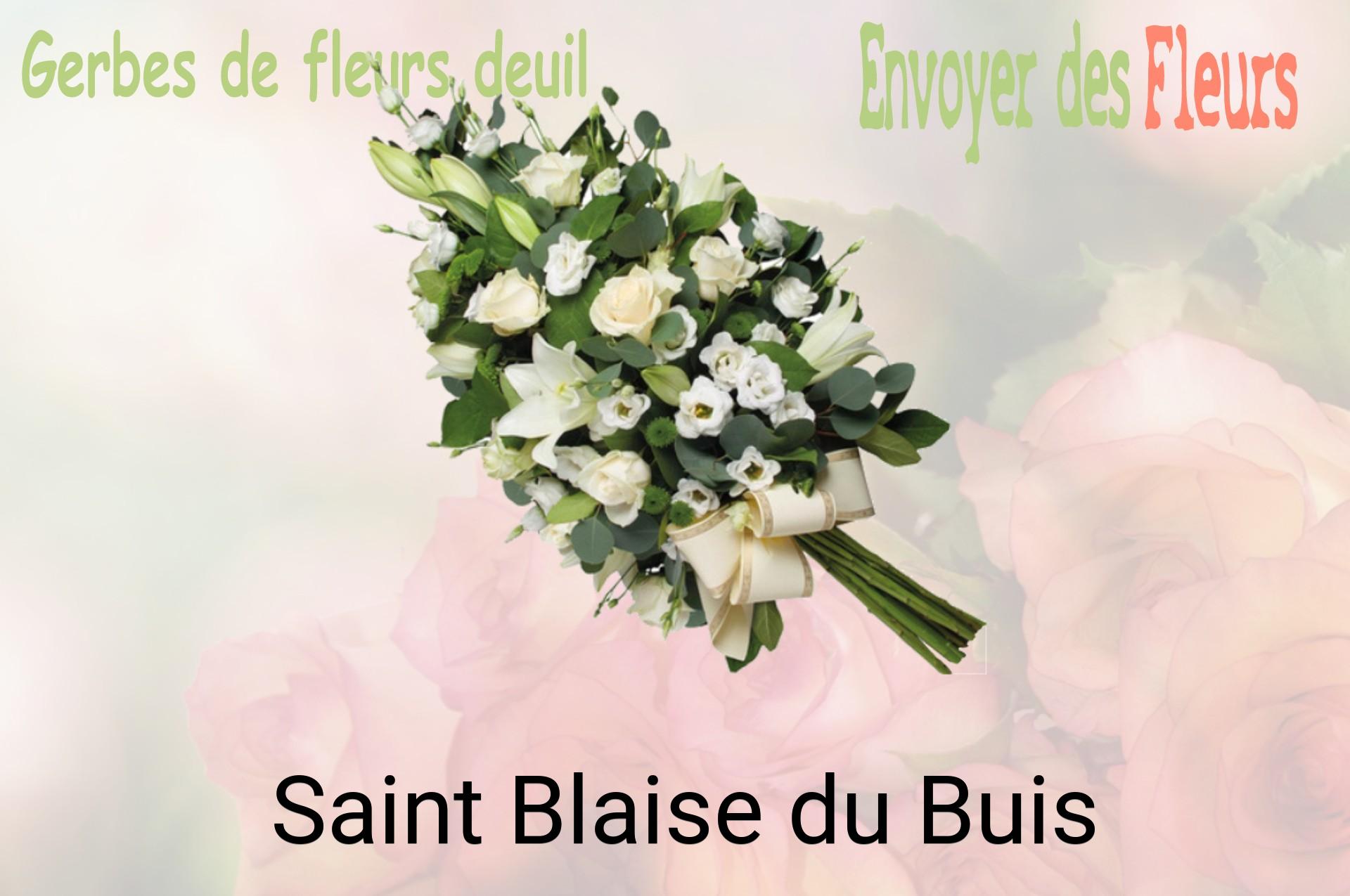 Gerbe de fleurs de deuil livrée à Saint-Blaise-du-Buis